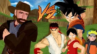 Chuck Norris vs Goku | Chuck vs Anime | DBZ Tenkaichi 3 (MOD)