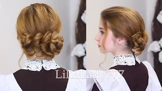 Простая прическа в школу.Прическа на 1 сентября. Easy Hairstyle for school