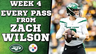 Zach Wilson Highlights - Week 4 - Every Pass vs Steelers