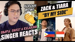 Zack Tabudlo - By My Side (Official Music Video) ft. Tiara Andini | SINGER REACTION