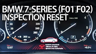 BMW 7-Series service reminder reset (F01 F02)