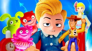Toy Story 4 and UglyDolls Don't Wake Daddy Game! W/ Woody, Moxy & Bo Peep