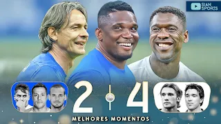 MESMO PESADO ETO'O, SEEDORF, INZAGHI E OUTRAS LENDAS DERAM SHOW EM AMISTOSO COM MUITOS GOLS