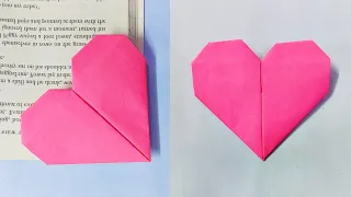 Origami Heart Bookmark - Valentine's Day and Mother's Day Craft Ideas| Dreaming In Colours | DIY, Yt