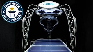 Table tennis playing robot breaks world record  - Guinness World Records Japan