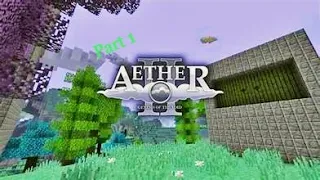 Playing the Aether mod in Minecraft part 1