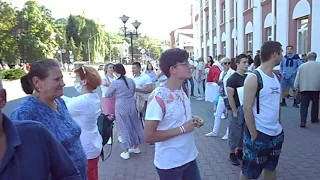 Митинг в городе Мозырь на площади Ленина 7