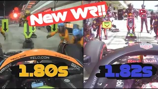 2023 Mclaren new 1.80 Pit Stop record vs 2019 Red Bull 1.82