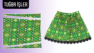 Very Easy 4 Pieces Skirt Cutting and Sewing (Sewing Tips) | Tuğba İşler
