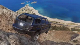 GTA 5 Driving off Mt Chiliad Crashes Compilation #23 (With Roof And Door Deformation)