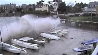 Tempête -Saint-Malo-Grandes marées Bretagne-Sturmflut Storm Tide Marea Giant waves