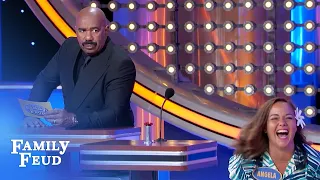 Podium disaster! Angela calls Steve Harvey a what??