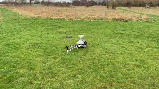 Maiden flight of Airwolf 600 roban with trex 550x