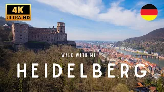Heidelberg, Germany D E - Walking Tour - 4K - Castle and Altstadt - March 2024