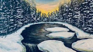 Snowy River - Acrylic Painting Tutorial