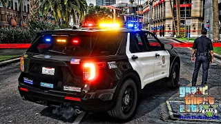 Playing GTA 5 As A POLICE OFFICER City Patrol| LAPD|| GTA 5 Lspdfr Mod| 4K