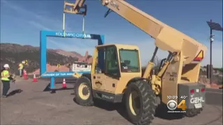 Big Blue Frame Removed From Garden Of The Gods