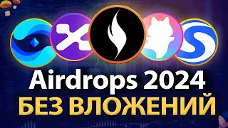 Бесплатные АИРДРОПЫ 2024: ТОП 5 Проектов