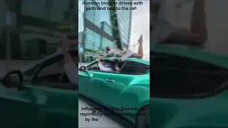 this eccentric russian boy tied her gf on car roof#shorts#youtubeshorts#trending