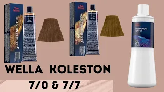 Wella Koleston 7/0 & 7/7 Grey Hair Coverage Using 6% Welloxon Developer