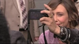 Vera Farmiga outside Letterman Show