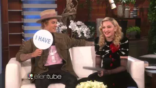 The Ellen DeGeneres Show: Justin Bieber e Madonna brincam de "Eu Nunca" [LEGENDADO]