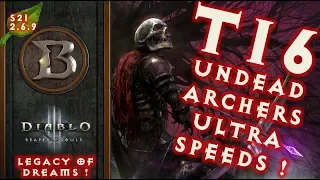 Diablo 3 S21 LoD Necromancer Singularity Archers T16 Speeds Build 2.6.9