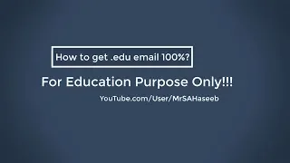 How to get .edu email 100% Educational Purpose only!!!