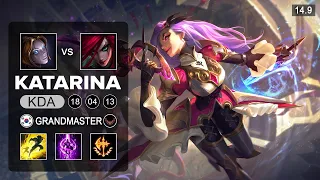 Katarina vs Orianna Mid - KR Grandmaster - Pastch 14.9 Season 14