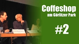 Coffeeshop am Görlitzer Park #2: Hans-Christian Ströbele zum Vortrag Dr. Jan-Henrik Friedrichs