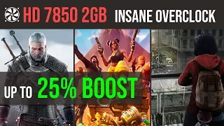 HD 7850 2GB stock vs overclock up to 25% boost test in 3 games
