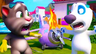 Talking Tom 🐱 Angela'nın Kırık Uçağı 🚁 YENI 💫 Animasyon Filmleri ⭐ Super Toons TV Animasyon