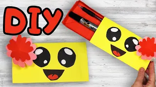 How to make a paper pencil box ПЕНАЛ ОРГАНАЙЗЕР из бумаги своими руками . Paper pencil box organizer