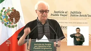 Salomón Nahmad.En Petición de perdón por agravios a los pueblos originarios  28 sep 2021