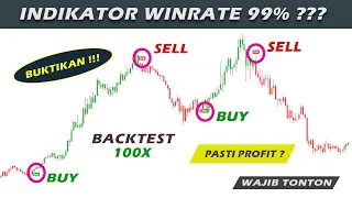 BACKTEST 100x Indikator Trading View Super Akurat Winrate 99% || Backtest Indikator