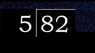 Dividir 82 entre 5 division inexacta con resultado decimal de 2 numeros con procedimiento