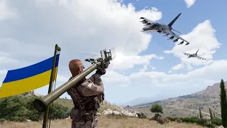 Russian High-Priced Fighters Isolated on Ukrainian Stinger Anti-air Missiles - Arma 3