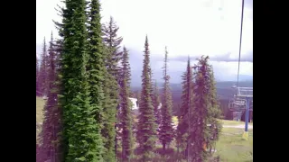 Ride down the chair lift, Big White