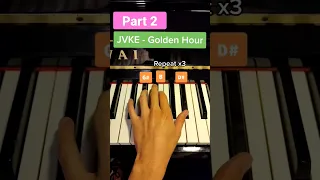 Golden Hour, JVKE - PIANO TUTORIAL part (2/7) #shorts