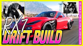 The Best RX7 Drift Build Forza Horizon 5 - Steering Wheel & Shifter Gameplay