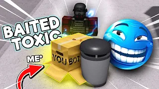 I Baited TOXIC Players pretending to be a noob in a box.. 💀 | The Strongest Battlegrounds