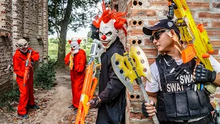 LTT Films : Captain S.E.A.L X Nerf Guns Fight Criminal Group Grakk Mask Bandits Transport Car