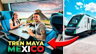 🇪🇸 VIAJAMOS en el NUEVO TREN MAYA de MÉXICO por PRIMERA VEZ 🇲🇽😱 **no esperábamos esto**