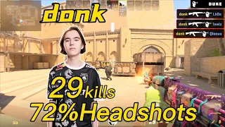 donk CS2 MIRAGE POV - 32Kills - 72%HS - 3 Triples ＆ Quadro - CS2 donk POV!