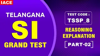 Telangana SI Grand Test || TSSP_8 || Reasoning Explanation Part-02 || #iace