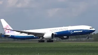 WOW!! Impressive Take Offs 2x A350, 5x B777, 6x A330, 4x B767, 2x B747, 2x B787 Schiphol Airport