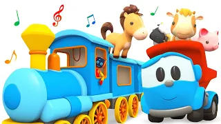 Sing with Leo the Truck! Animals' train song for kids & cartoons. Nursery rhymes & songs for kids.