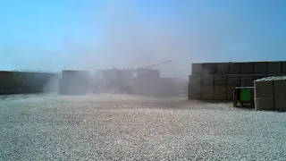 German PzH 2000 155mm self-propelled howitzer firing