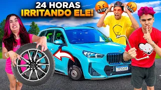 24 HORAS IRRITANDO O LEOZINHO *arrancamos a roda