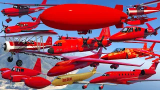 GTA V: Every Red Airplanes Best Extreme Longer Crash and Fail Compilation